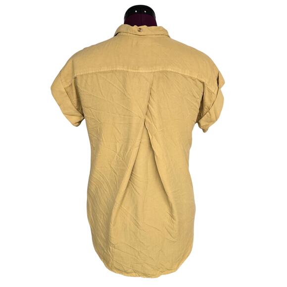 NEW NWT Women's Thread and Supply Golden Yellow Lyocell Button Down Top | XS - Picture 3 of 12